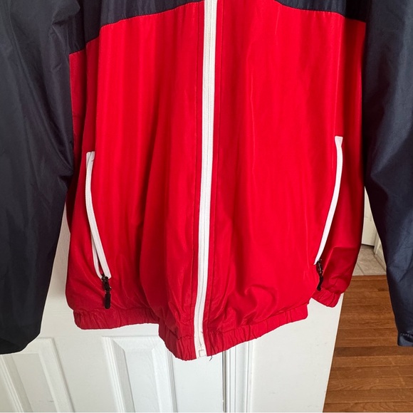 USPA polar fleece men’s Large classic navy jacket Preowned With Flews - Picture 6 of 14